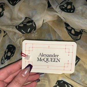 Alexander McQueen Allover Skull Print Biker Scarf